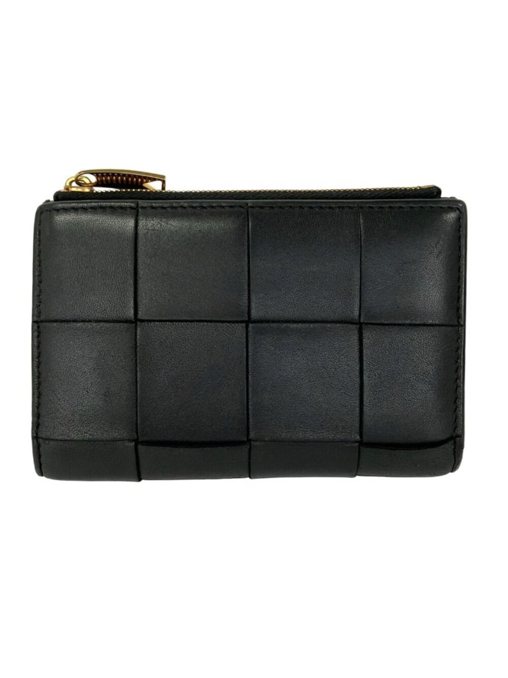 Bottega Veneta Bifold Wallet Medium Cassette Black Leather